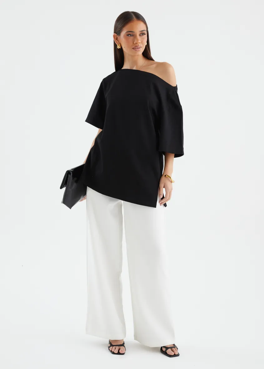 Mylee Drop Shoulder Top - Black sold by Gingham & Heels product image thumbnail 4