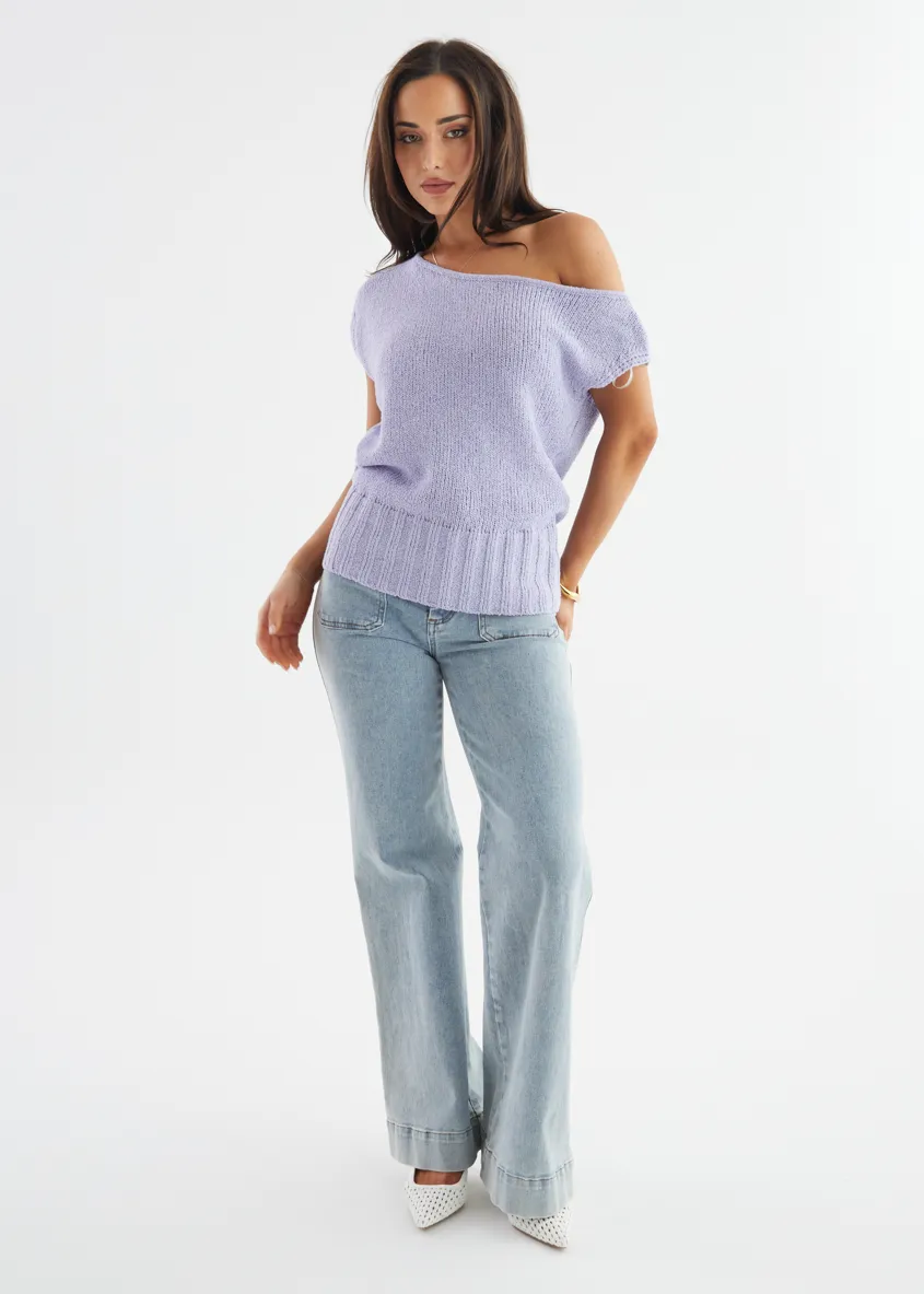 Milana Drop Shoulder Top - Lilac sold by Gingham & Heels product image thumbnail 3