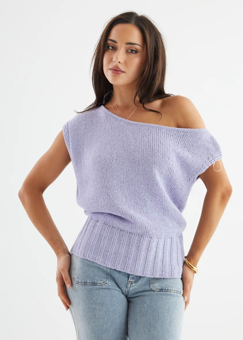Milana Drop Shoulder Top - Lilac sold by Gingham & Heels product image thumbnail 4