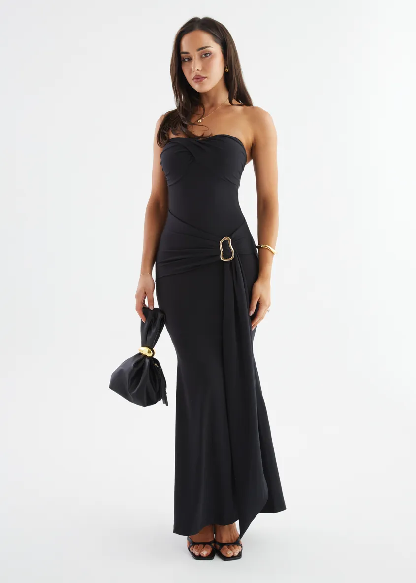 Alexza Strapless Maxi Dress - Black sold by Gingham & Heels product image thumbnail 2