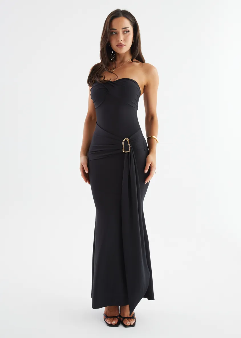 Alexza Strapless Maxi Dress - Black sold by Gingham & Heels product image thumbnail 5