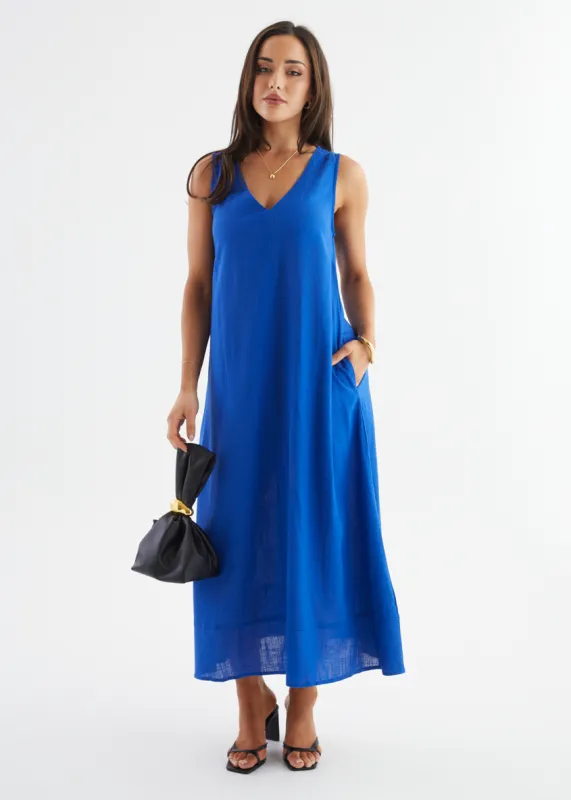 Ellie Maxi Dress - Royal Blue sold by Gingham & Heels