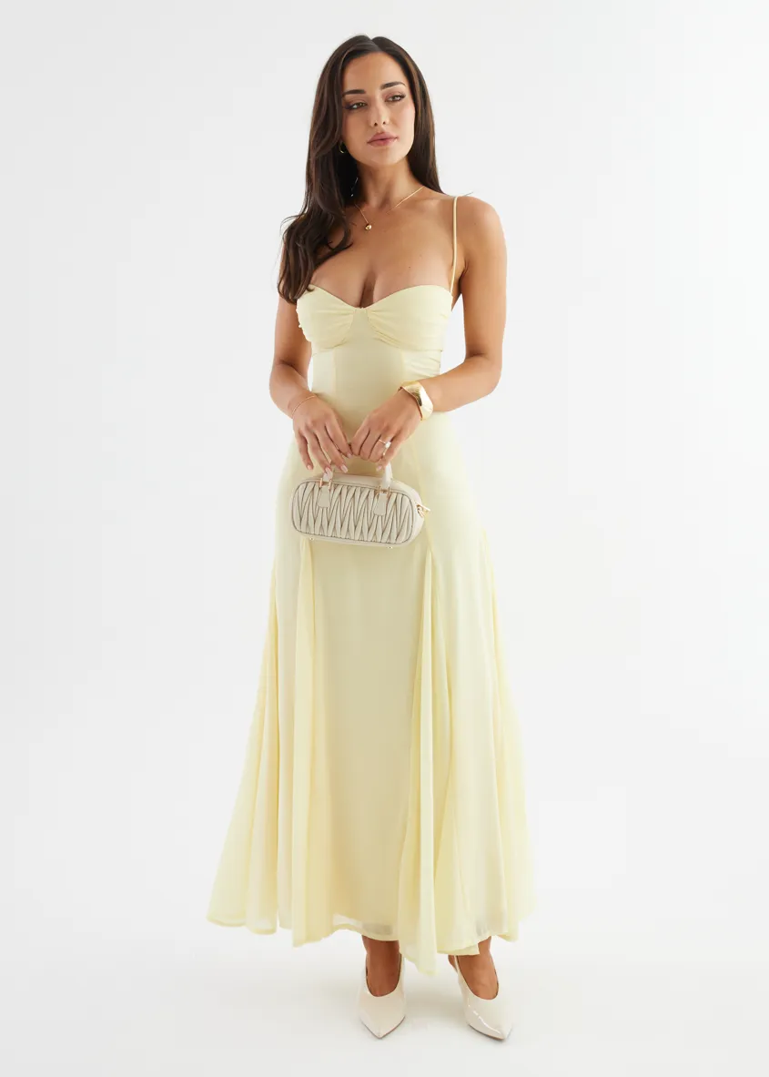 Lessia Maxi Dress - Butter sold by Gingham & Heels