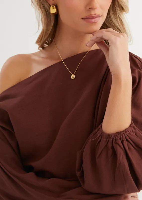 Mikah Earrings - Gold sold by Gingham & Heels