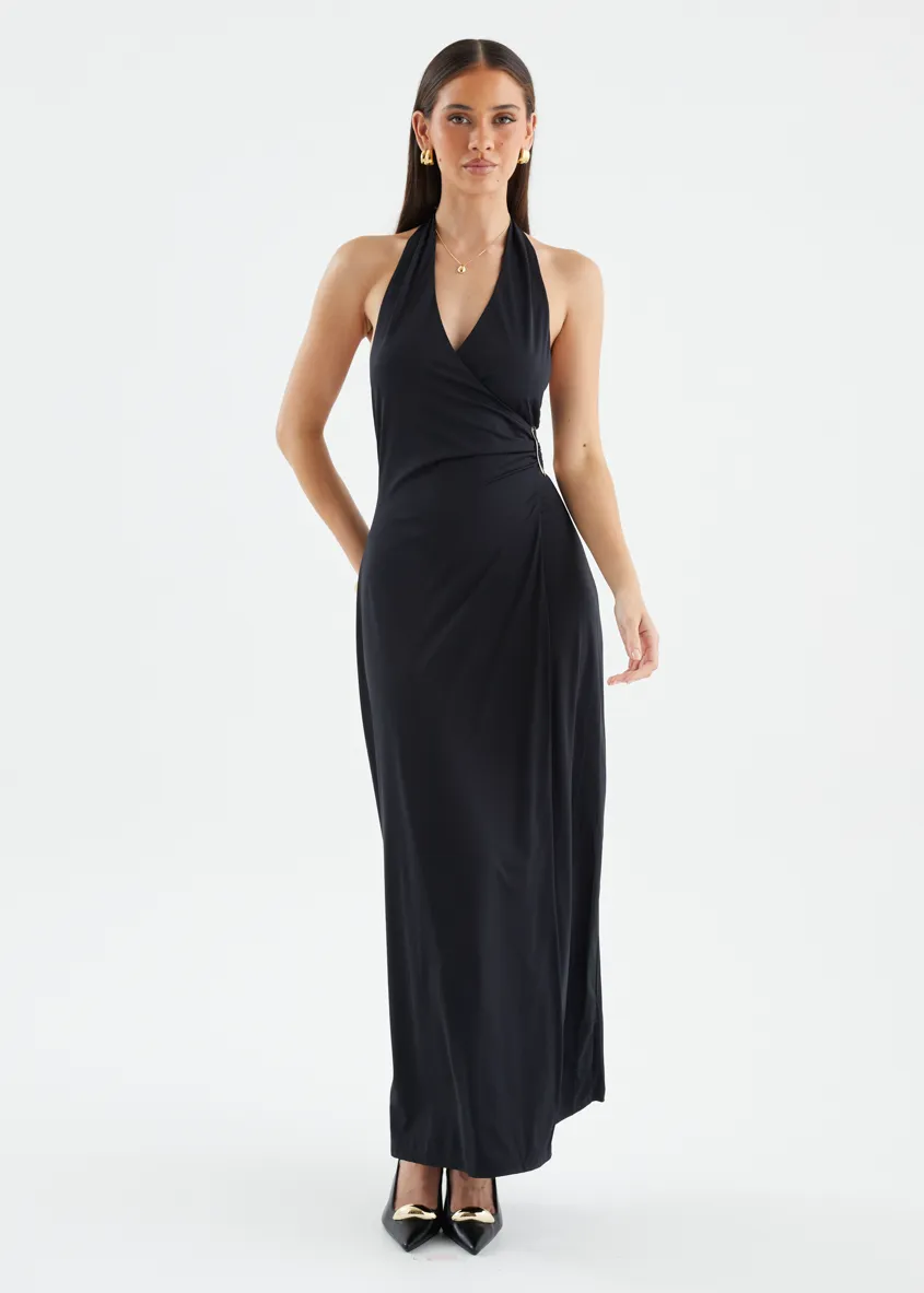 Saskie Halter Maxi Dress - Black sold by Gingham & Heels product image thumbnail 4