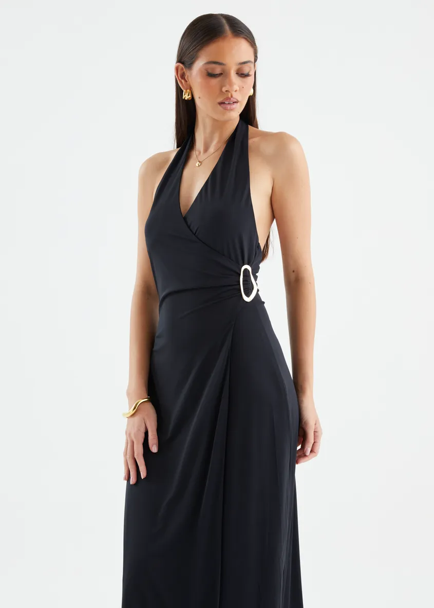 Saskie Halter Maxi Dress - Black sold by Gingham & Heels product image thumbnail 3