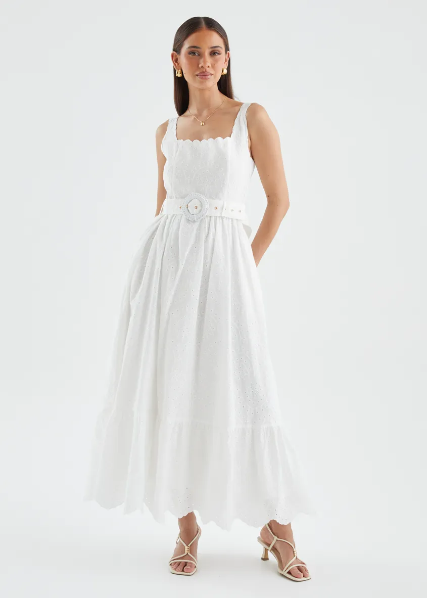 Kamilla Maxi Dress - White Anglaise sold by Gingham & Heels product image thumbnail 3