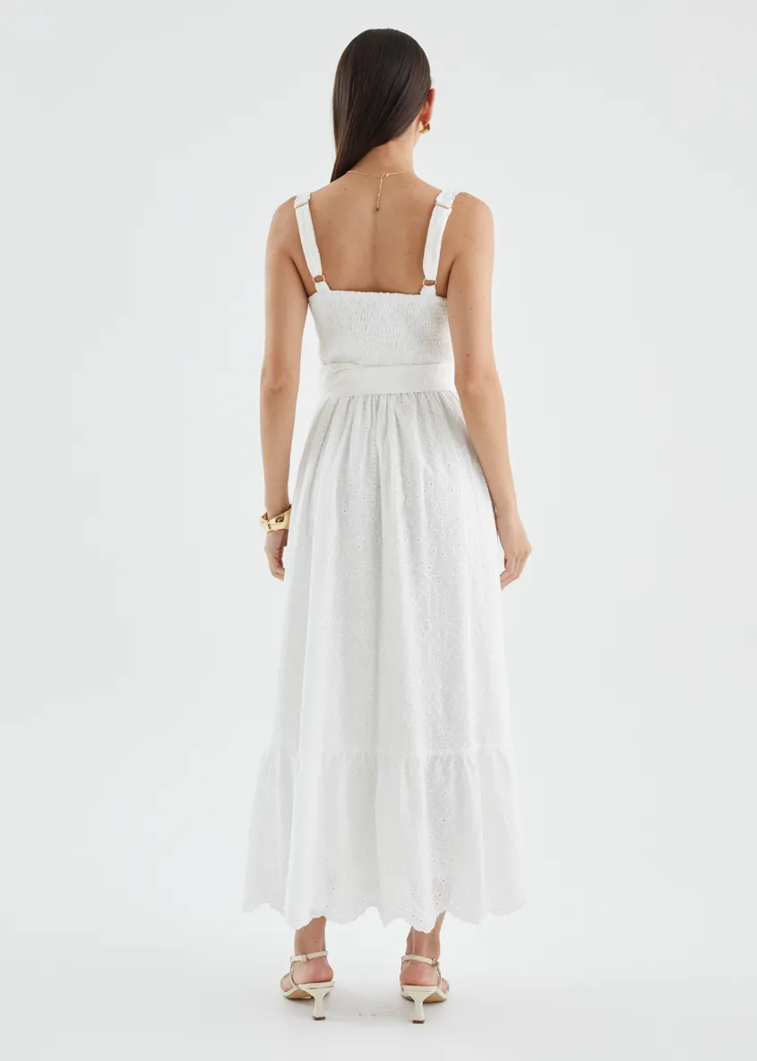 Kamilla Maxi Dress - White Anglaise sold by Gingham & Heels product image thumbnail 5