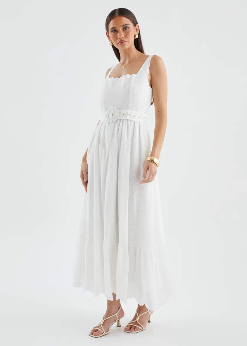 Kamilla Maxi Dress - White Anglaise sold by Gingham & Heels product image thumbnail 4