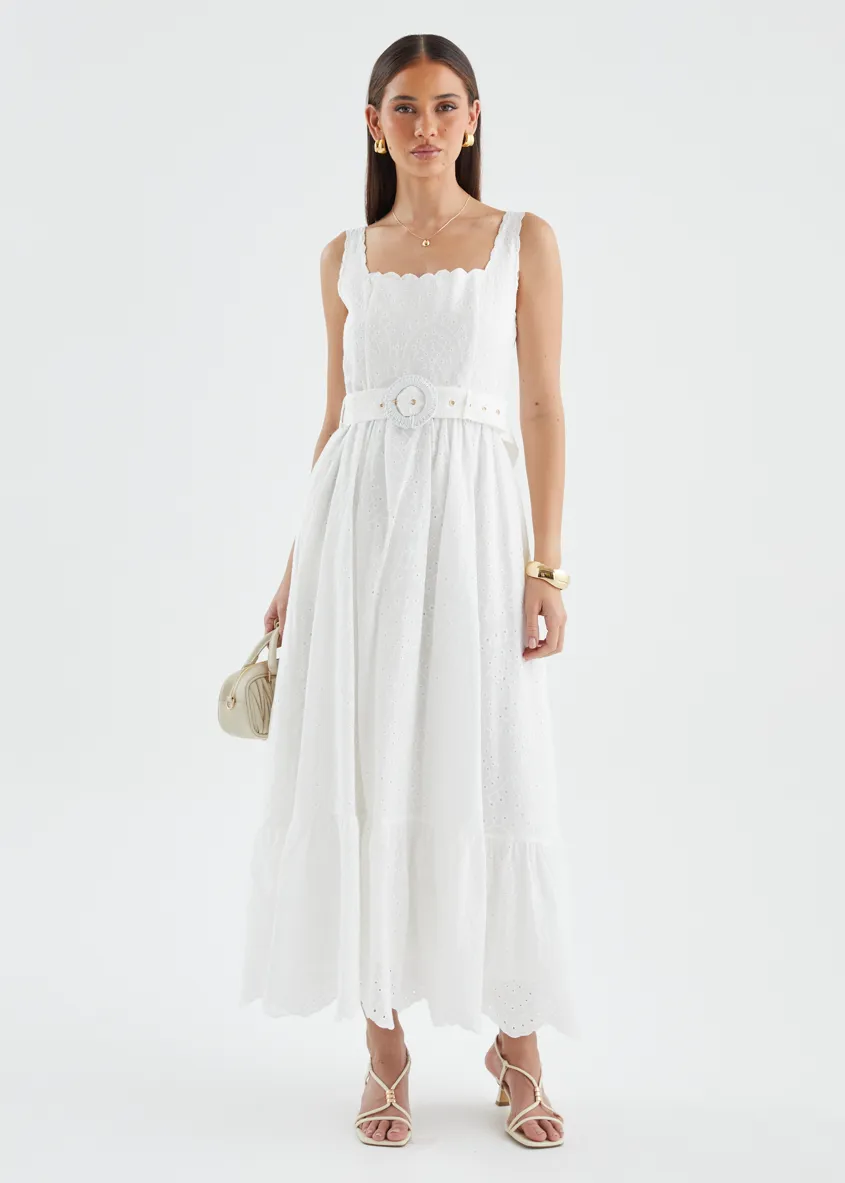Kamilla Maxi Dress - White Anglaise sold by Gingham & Heels product image thumbnail 2