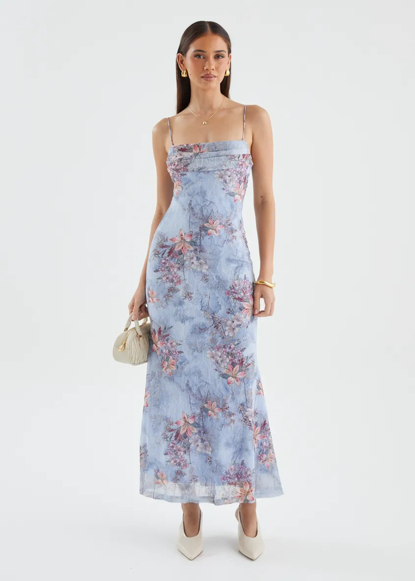Stassie Maxi Dress - Periwinkle Floral sold by Gingham & Heels product image thumbnail 2