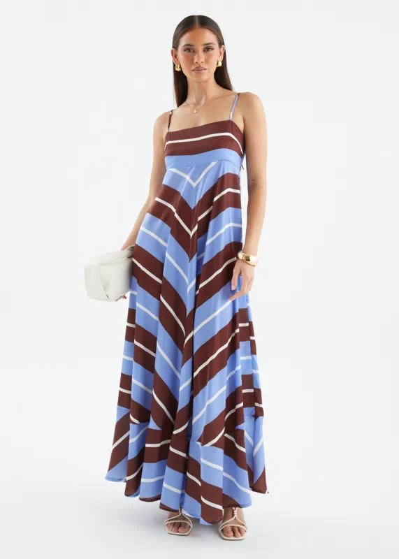Elide Maxi Dress - Blueberry Choc sold by Gingham & Heels