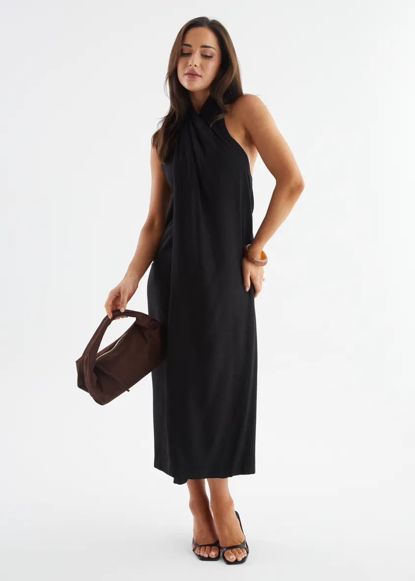 Iridessa Halter Maxi Dress - Black sold by Gingham & Heels product image thumbnail 3