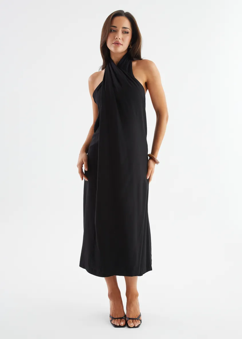 Iridessa Halter Maxi Dress - Black sold by Gingham & Heels product image thumbnail 5