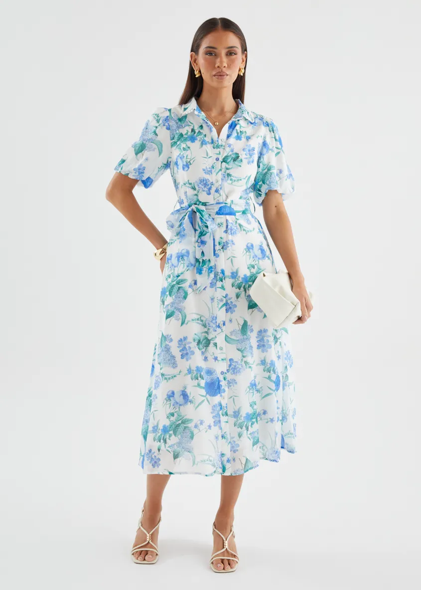 Arlene Maxi Dress - Blue Garden sold by Gingham & Heels product image thumbnail 4