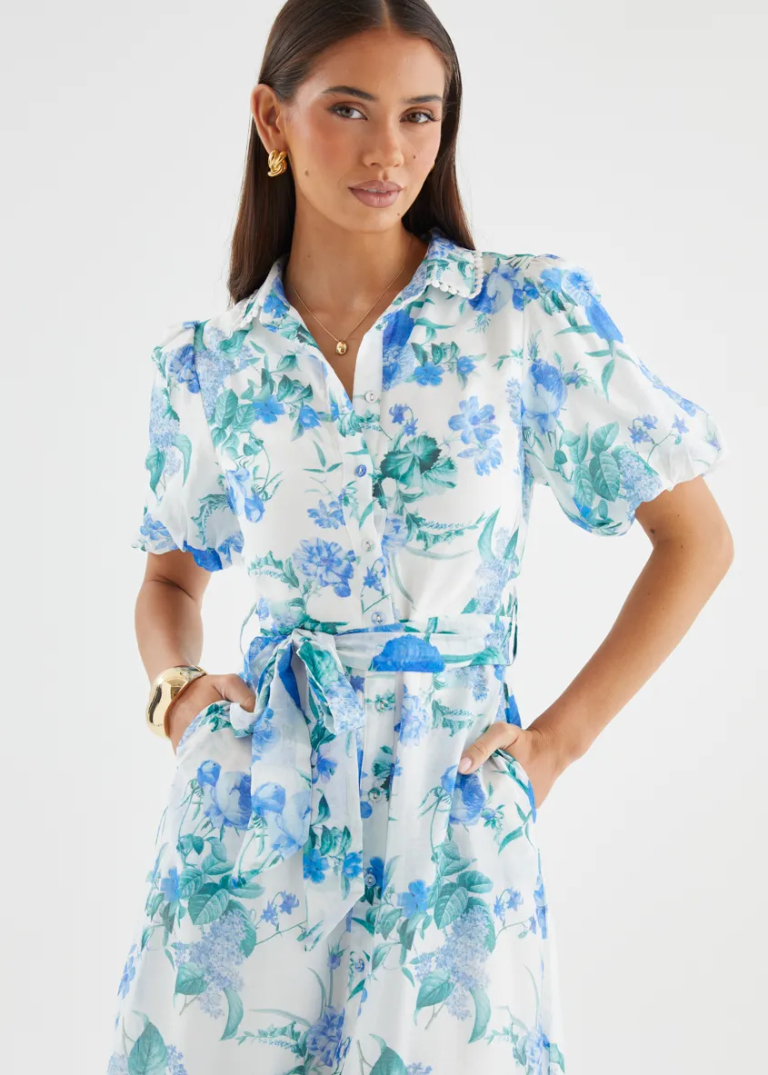 Arlene Maxi Dress - Blue Garden sold by Gingham & Heels product image thumbnail 3