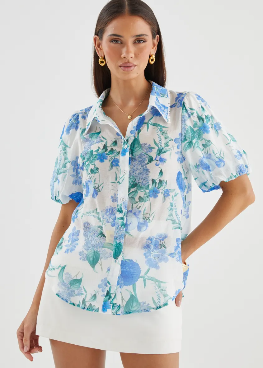 Aldiana Blouse - Blue Garden sold by Gingham & Heels product image thumbnail 5