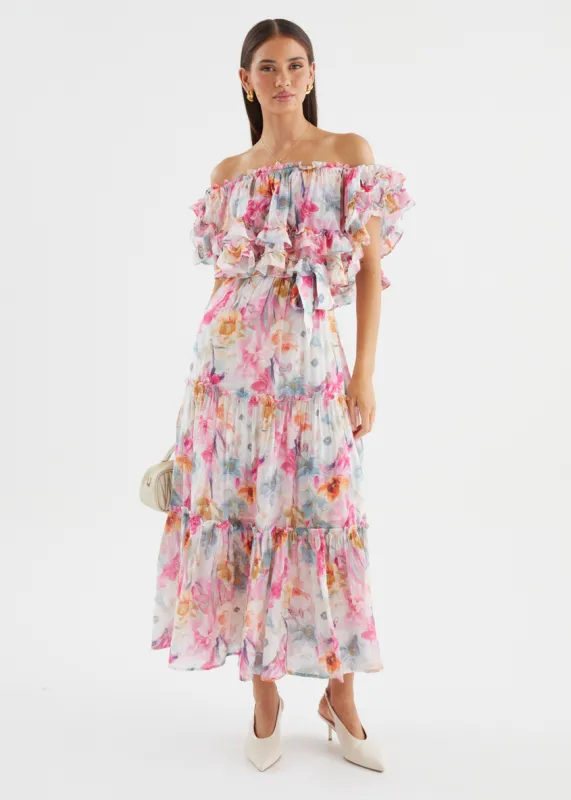 Samara Maxi Dress - Pink Blooms sold by Gingham & Heels