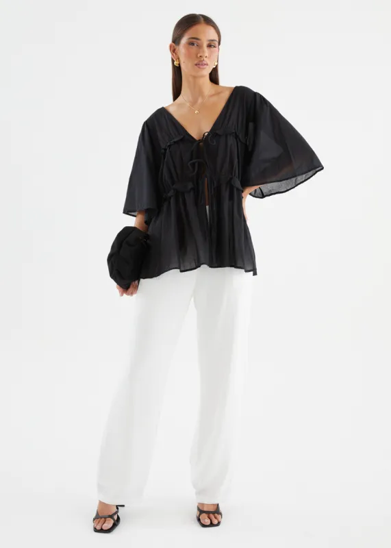 Imelda Blouse - Black sold by Gingham & Heels