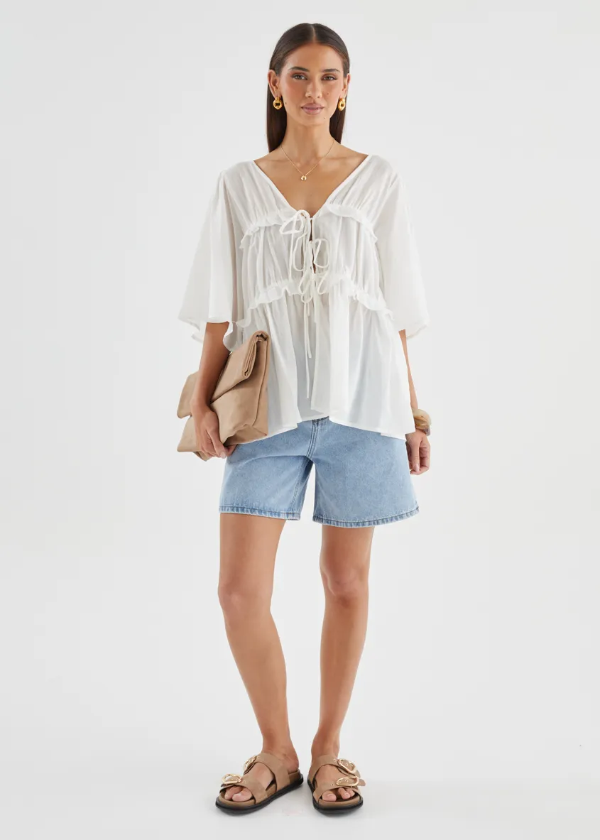 Imelda Blouse - Off White sold by Gingham & Heels