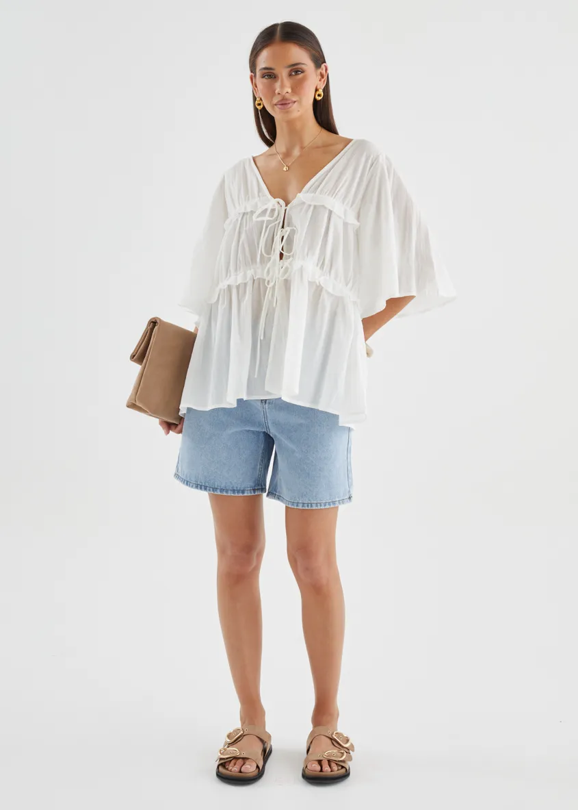 Imelda Blouse - Off White sold by Gingham & Heels product image thumbnail 4