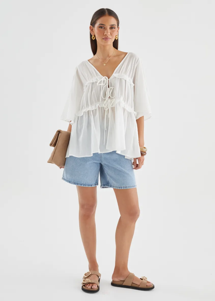 Imelda Blouse - Off White sold by Gingham & Heels product image thumbnail 2