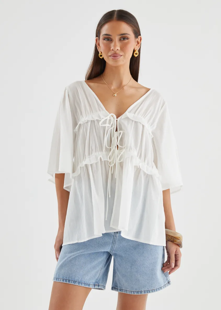 Imelda Blouse - Off White sold by Gingham & Heels product image thumbnail 3