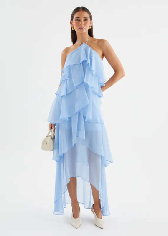 Telaena Halter Maxi Dress - Blue sold by Gingham & Heels