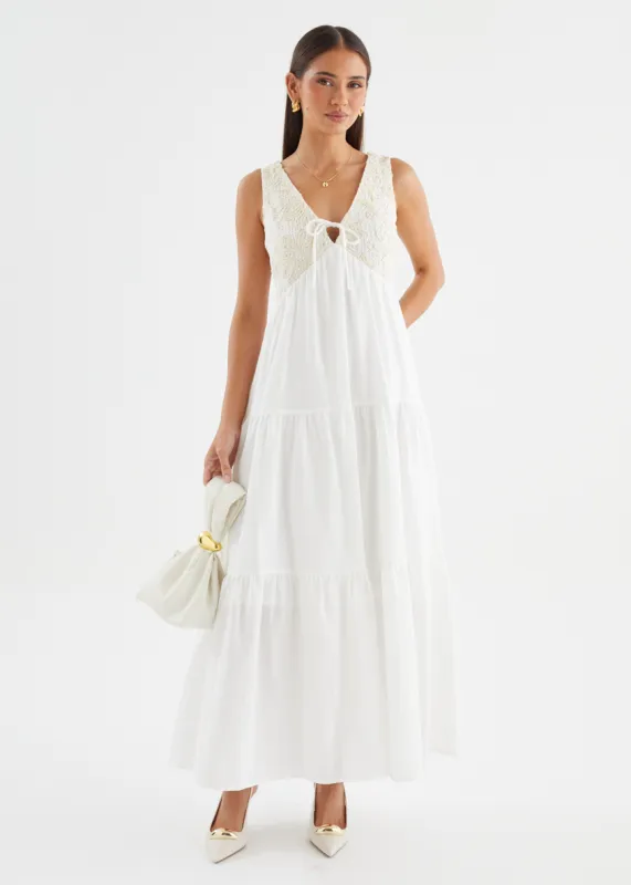 Amberley Maxi Dress - Off White sold by Gingham & Heels