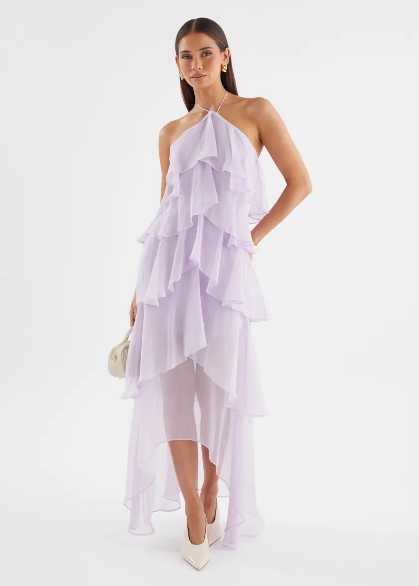 Telaena Halter Maxi Dress - Lilac sold by Gingham & Heels