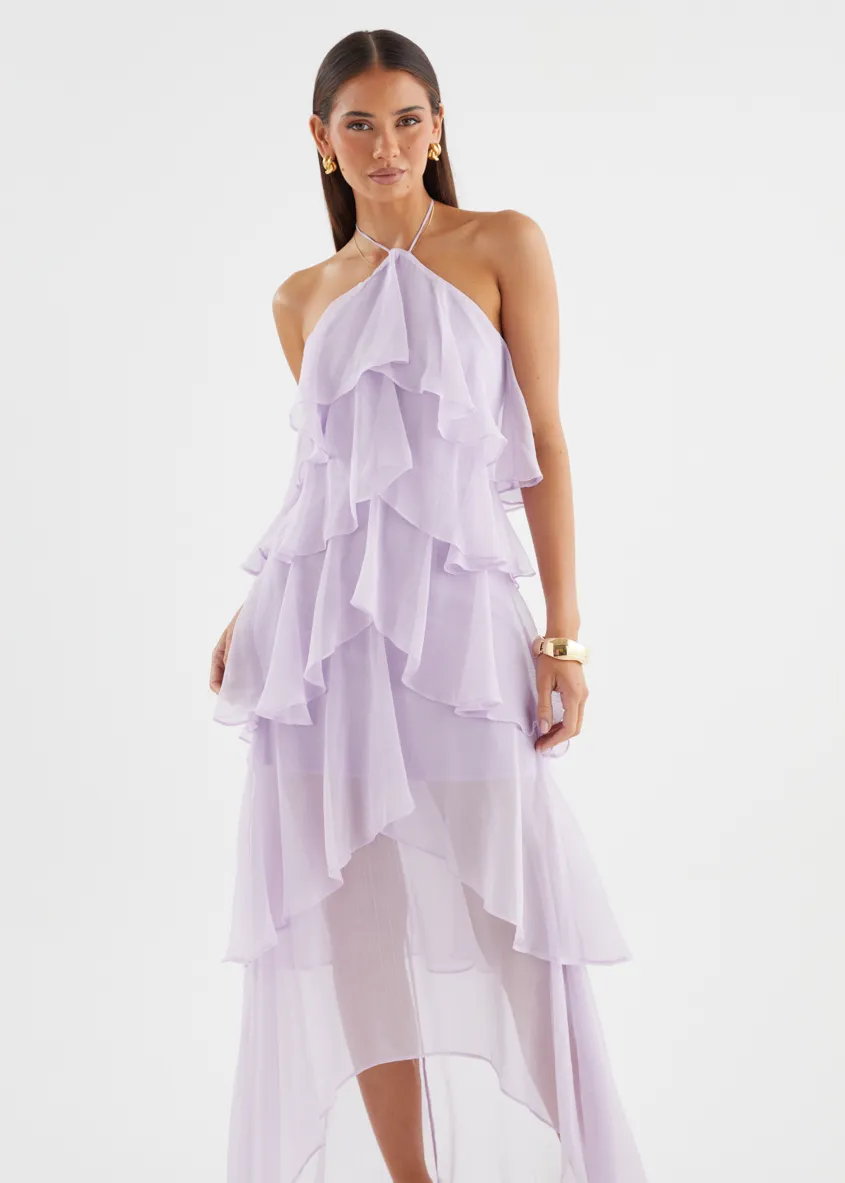 Telaena Halter Maxi Dress - Lilac sold by Gingham & Heels product image thumbnail 3