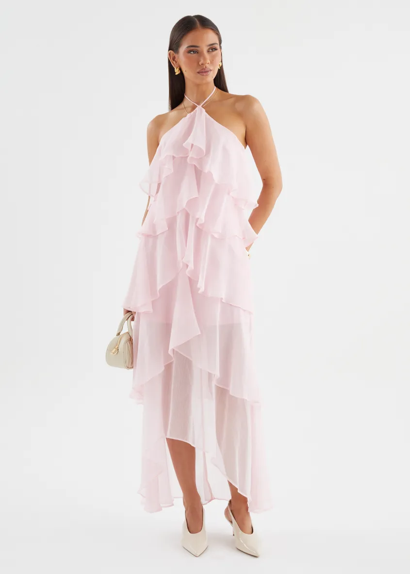 Telaena Halter Maxi Dress - Blush sold by Gingham & Heels product image thumbnail 5
