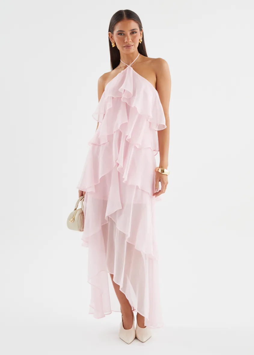 Telaena Halter Maxi Dress - Blush sold by Gingham & Heels product image thumbnail 4