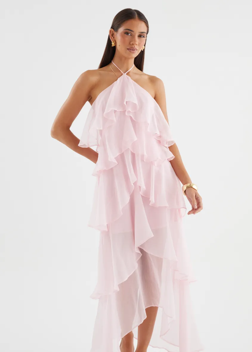 Telaena Halter Maxi Dress - Blush sold by Gingham & Heels product image thumbnail 3