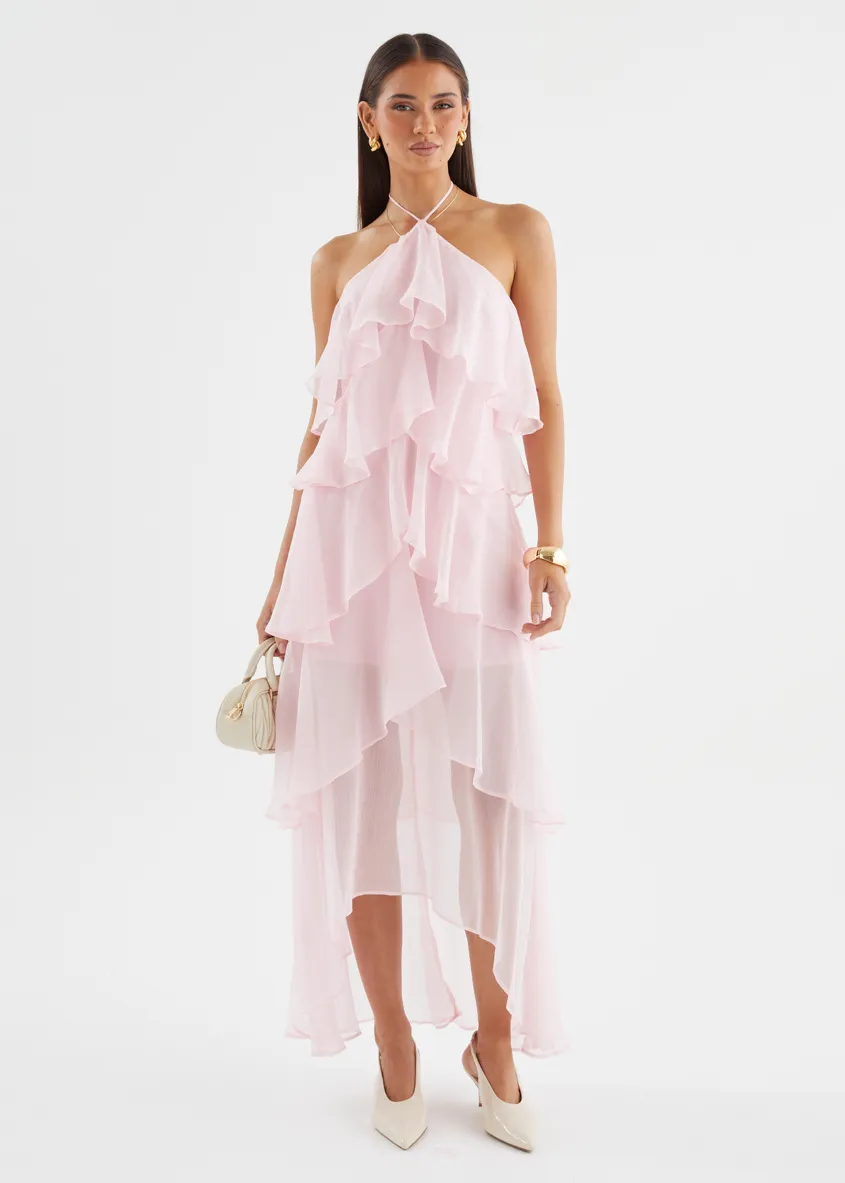 Telaena Halter Maxi Dress - Blush sold by Gingham & Heels product image thumbnail 2
