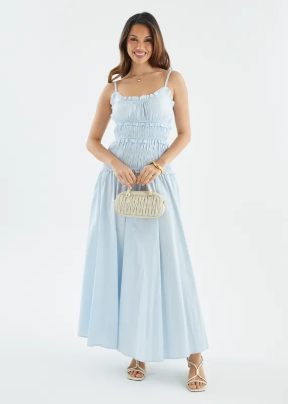 Rihana Maxi Dress - Blue sold by Gingham & Heels