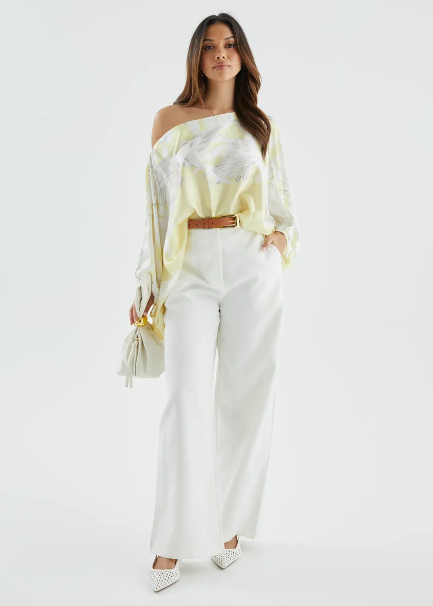 Maui Off Shoulder Top - Lemon Floral sold by Gingham & Heels product image thumbnail 4