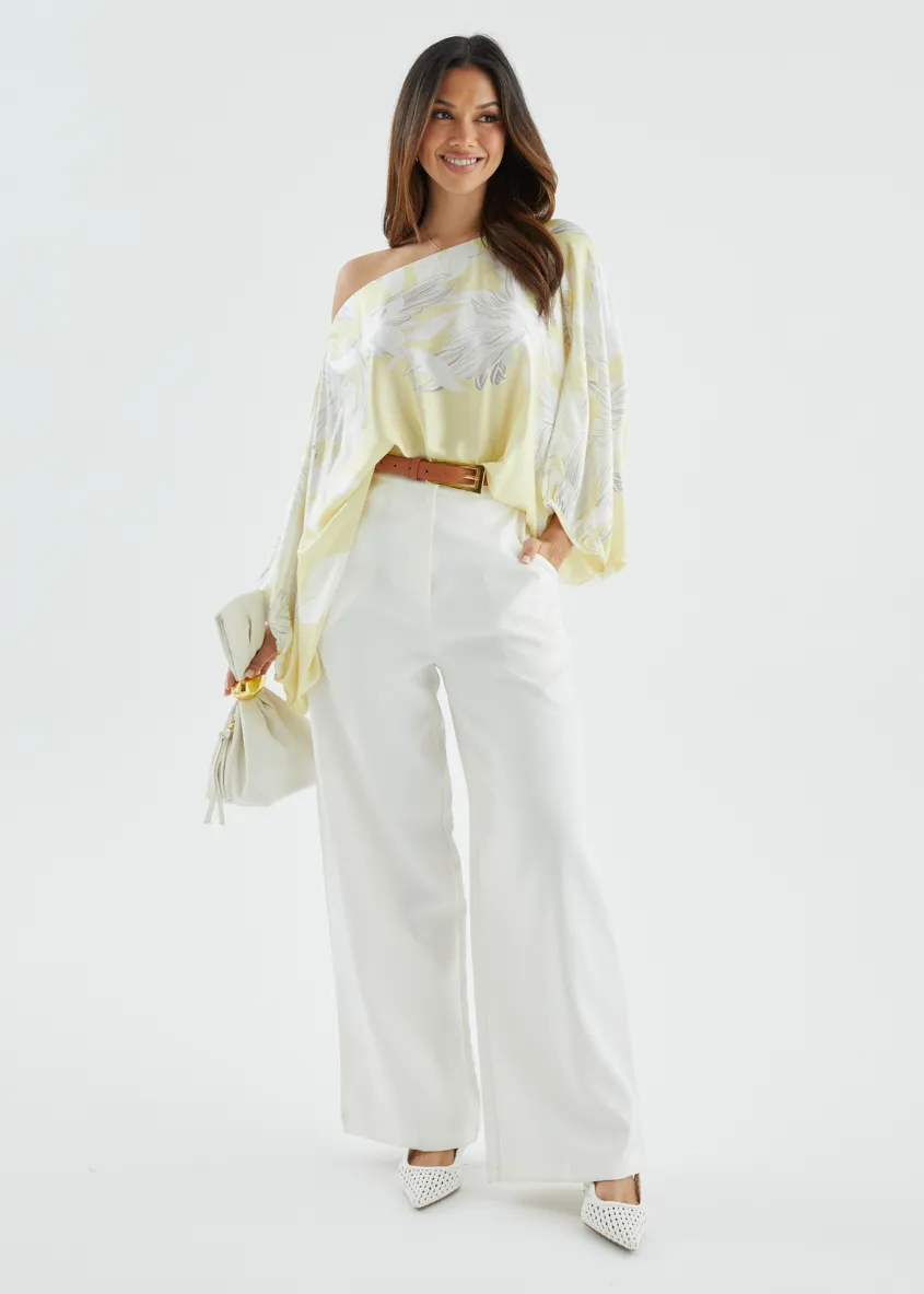 Maui Off Shoulder Top - Lemon Floral sold by Gingham & Heels product image thumbnail 2