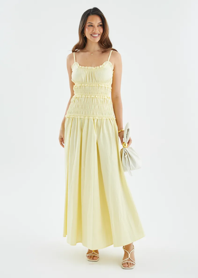 Rihana Maxi Dress - Lemon sold by Gingham & Heels product image thumbnail 2