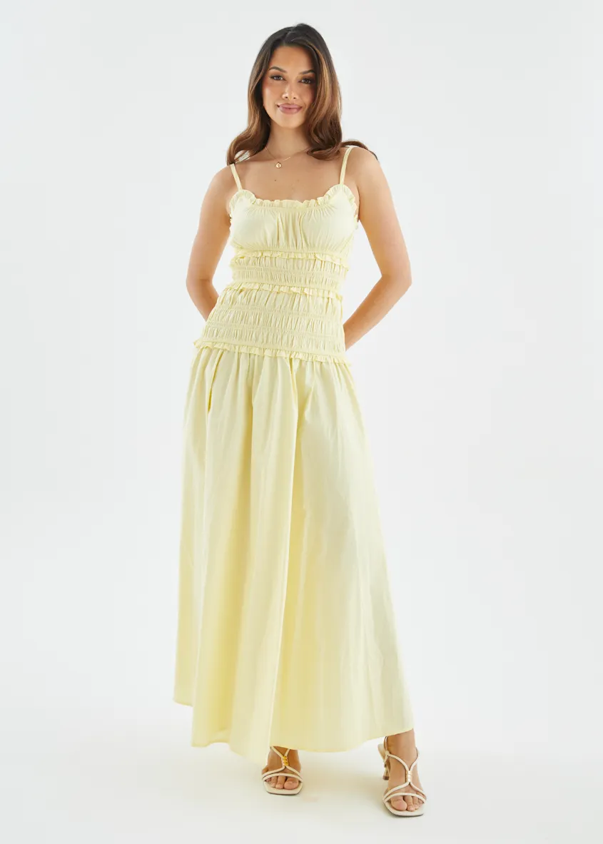 Rihana Maxi Dress - Lemon sold by Gingham & Heels product image thumbnail 5