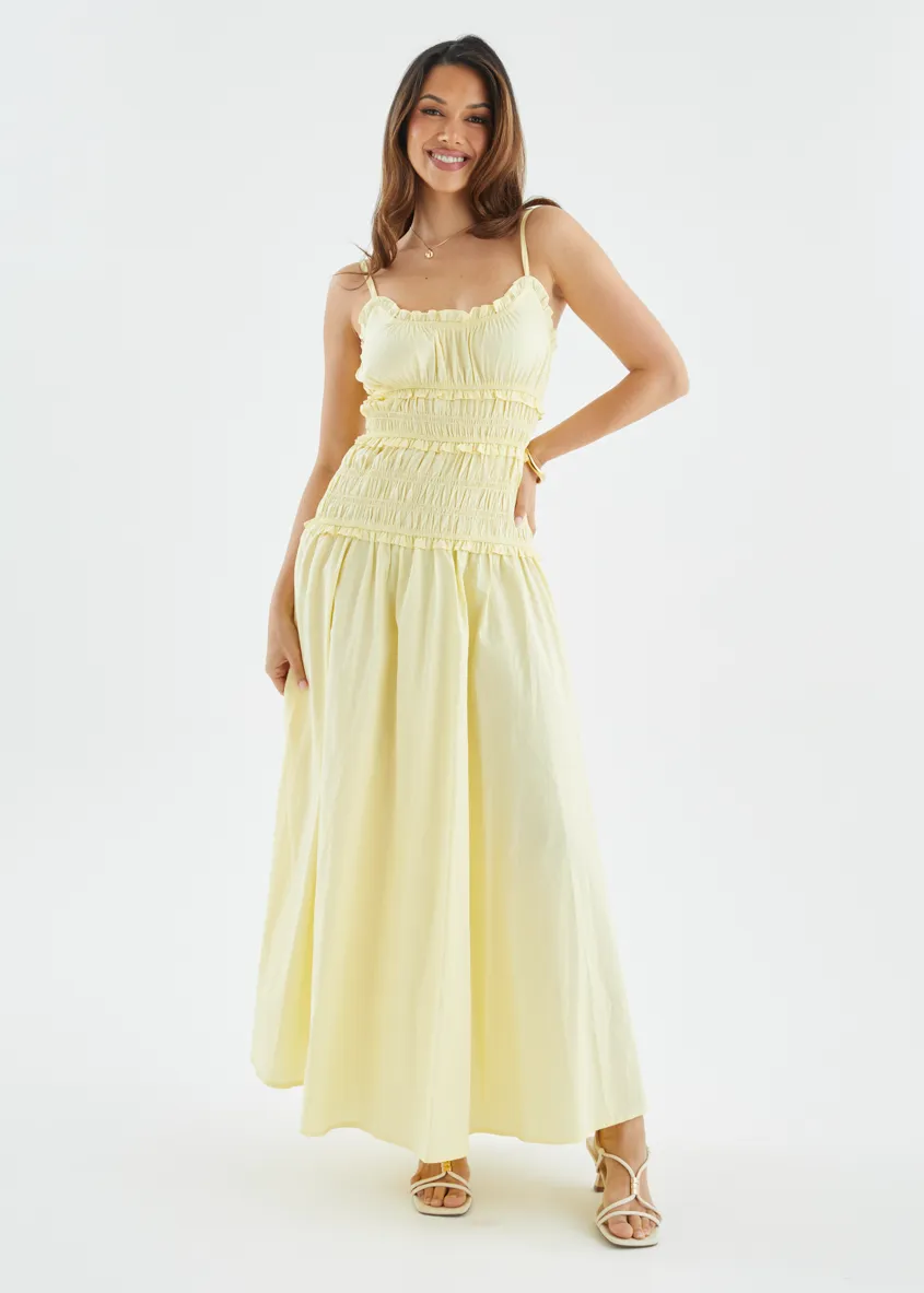 Rihana Maxi Dress - Lemon sold by Gingham & Heels product image thumbnail 4