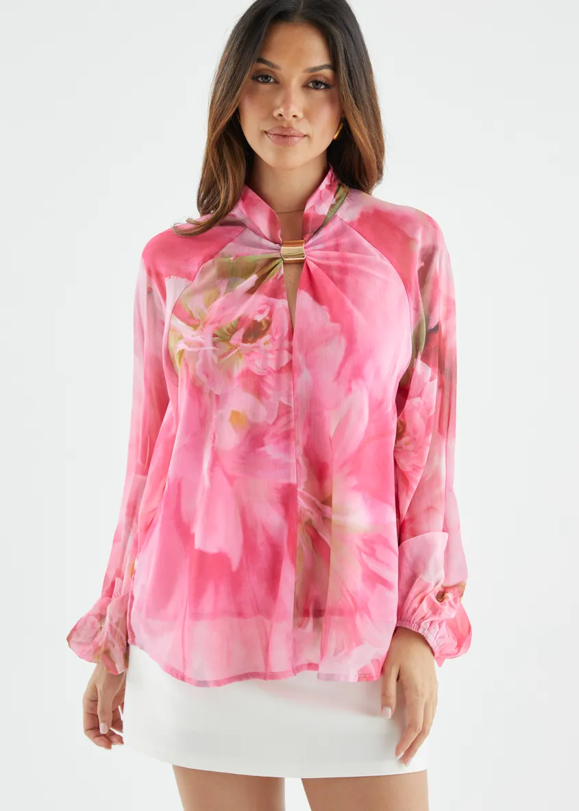Magnolia Blouse - Pink Aster sold by Gingham & Heels product image thumbnail 5