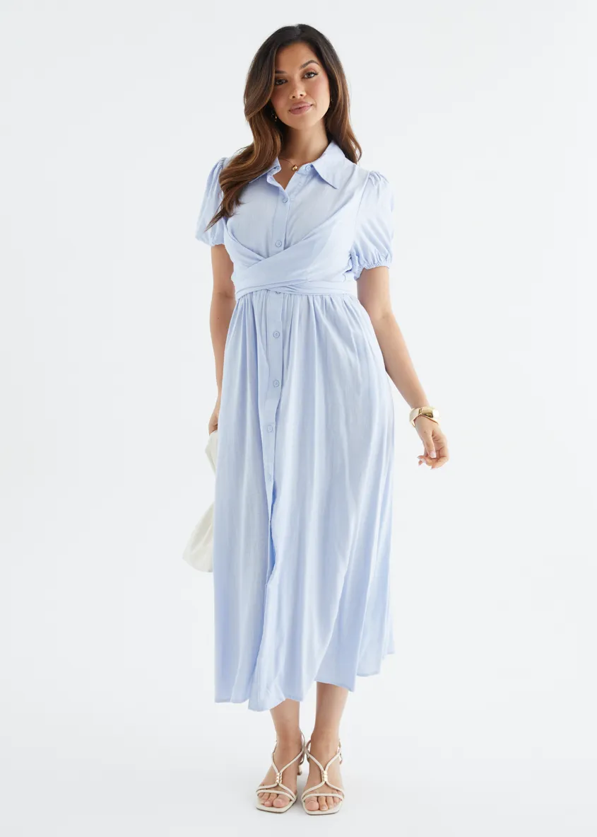 Taja Midi Dress - Blue sold by Gingham & Heels product image thumbnail 5