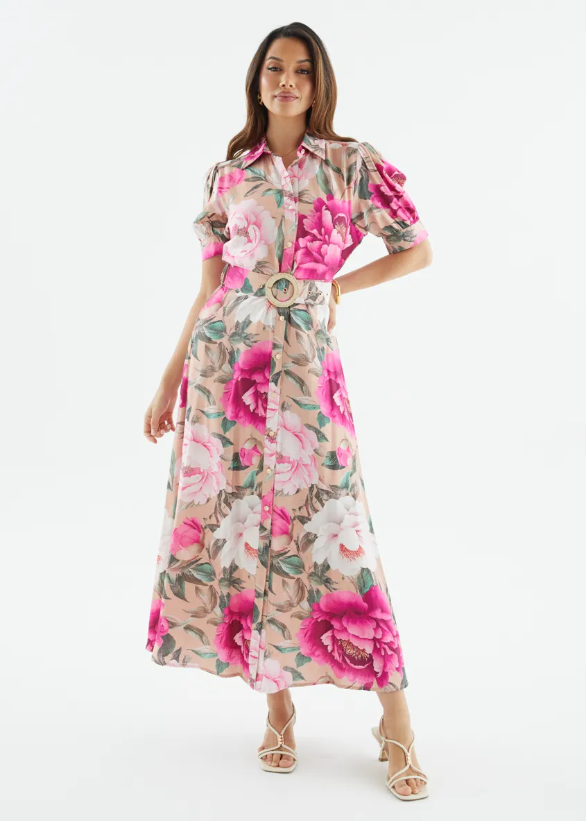 Devora Maxi Dress - Blush Flowers sold by Gingham & Heels product image thumbnail 4