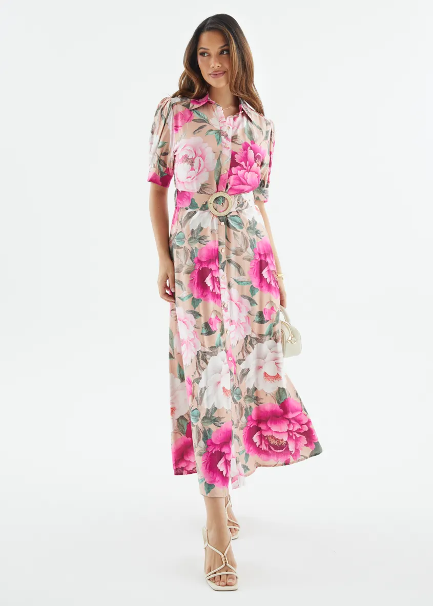 Devora Maxi Dress - Blush Flowers sold by Gingham & Heels product image thumbnail 2