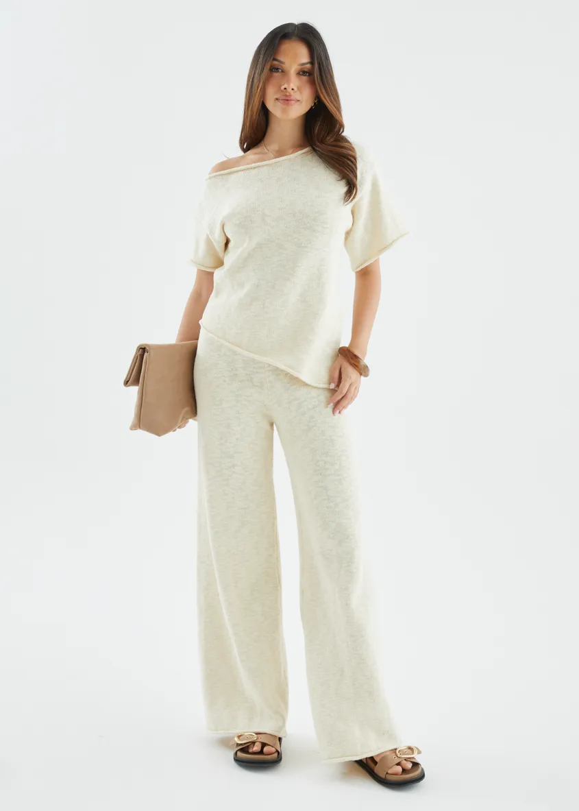 Chester Knit Pants - Beige sold by Gingham & Heels product image thumbnail 3