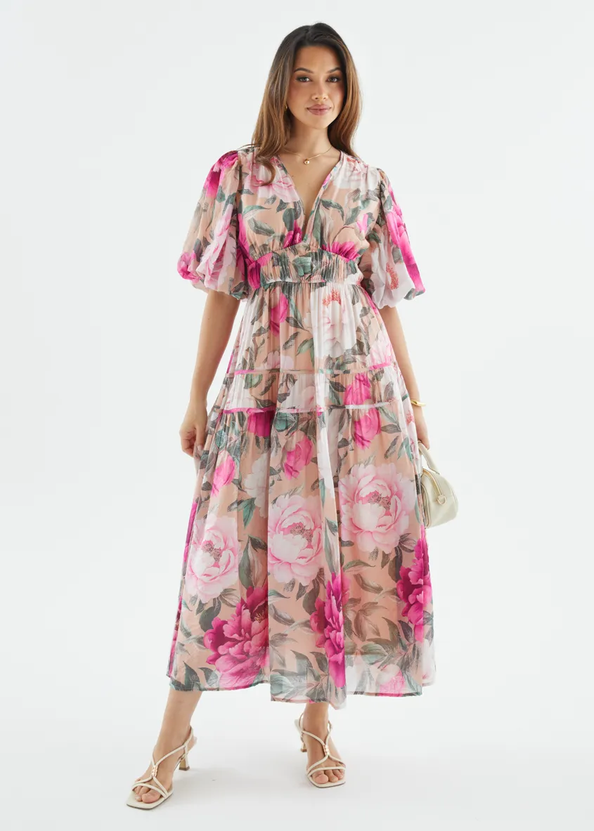Desima Maxi Dress - Blush Flowers sold by Gingham & Heels product image thumbnail 2