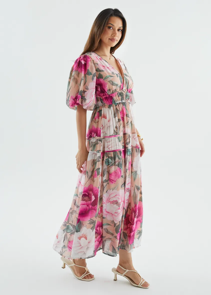 Desima Maxi Dress - Blush Flowers sold by Gingham & Heels product image thumbnail 4