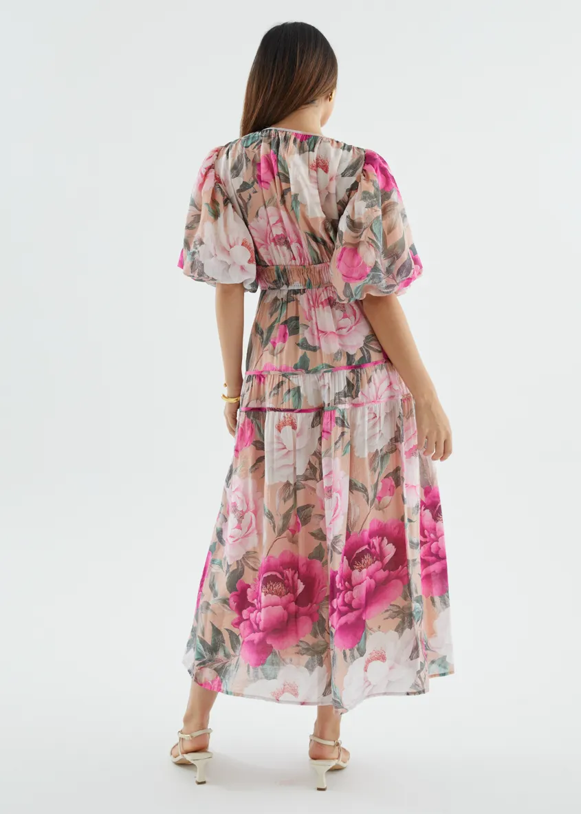 Desima Maxi Dress - Blush Flowers sold by Gingham & Heels product image thumbnail 5