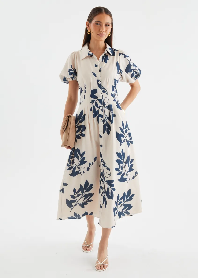 Janessa Maxi Dress - Navy Leaf sold by Gingham & Heels product image thumbnail 5